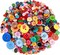 1500 Pieces Round Resin Buttons Mixed Color Assorted Sizes for Crafts Sewing DIY Manual Button Painting DIY Handmade Ornament Buttons, 2 Holes and 4 Holes